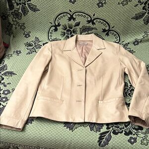 Leather Cream Women's Jacket from Oltre